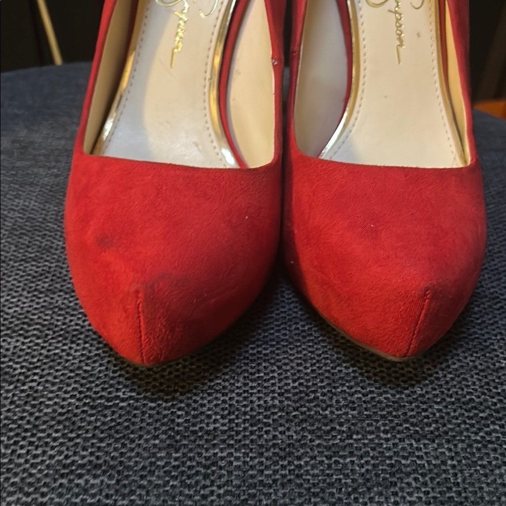 NWOB Jessica Simpson Bold Red Heels- size 7 - Picture 7 of 7